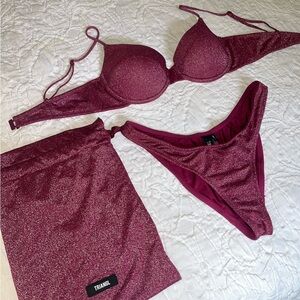 Triangl Macia Grape Sparkle Bikini Set M